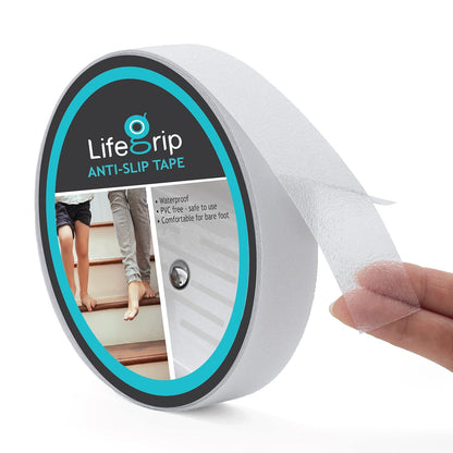 LifeGrip Anti Slip Transparent Anti Slip Tape, 2 inch by 30 feet, Non-Slip Traction Grip Tape to Tubs, Boats, Stairs, Clear, Soft, Comfortable for Bare feet (2" X 30')