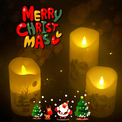 Battery Operated Flameless Candles with Remote Timer Real Wax Realistic Bright Flicker Flickering Electric Electronic LED Pillar Lights Home Wedding Party Decorations Set of 3 Rustic Texture Gray Grey