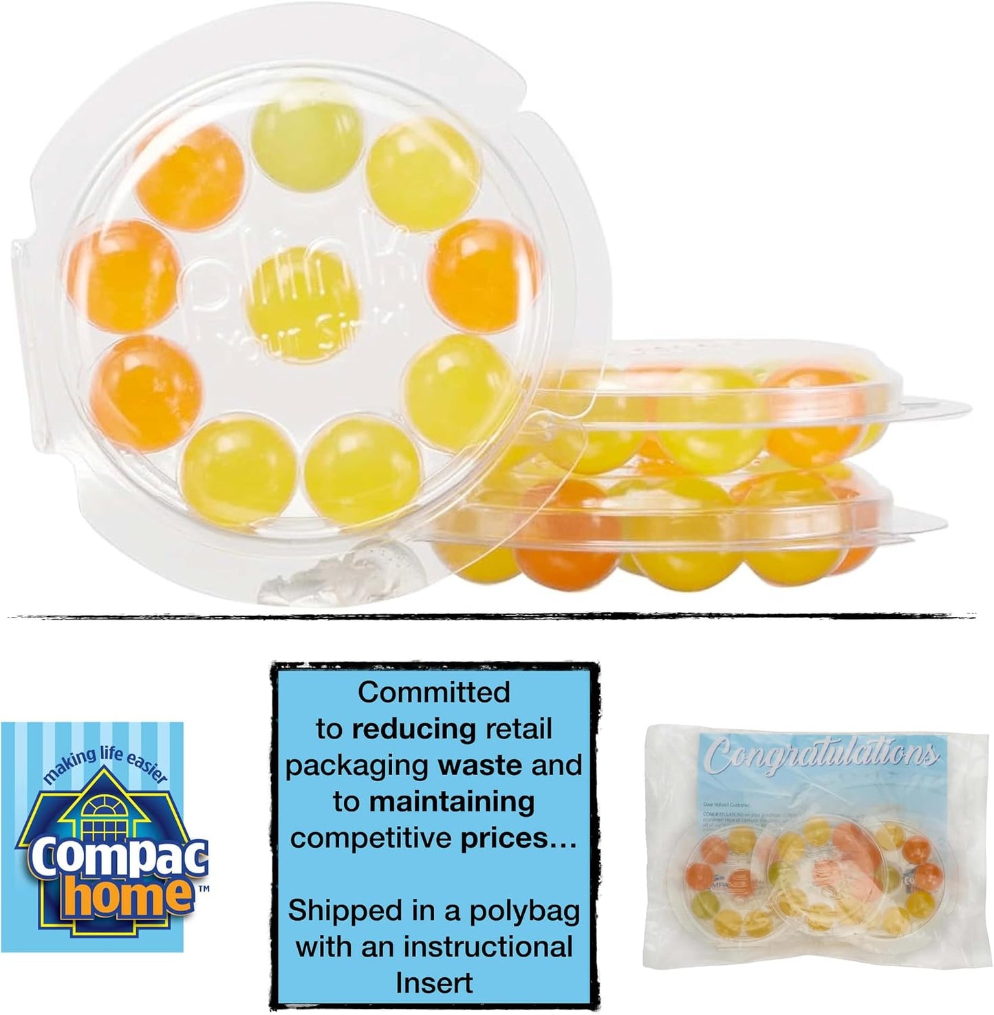 COMPAC HOME Plink Garbage Disposal Cleaner and Deodorizer, Air Fresheners for Garbage Disposal, Lemon Scent, Home Cleaning Products for Kitchen Sink and Clogged Drains, 20 Count (Pack of 1)