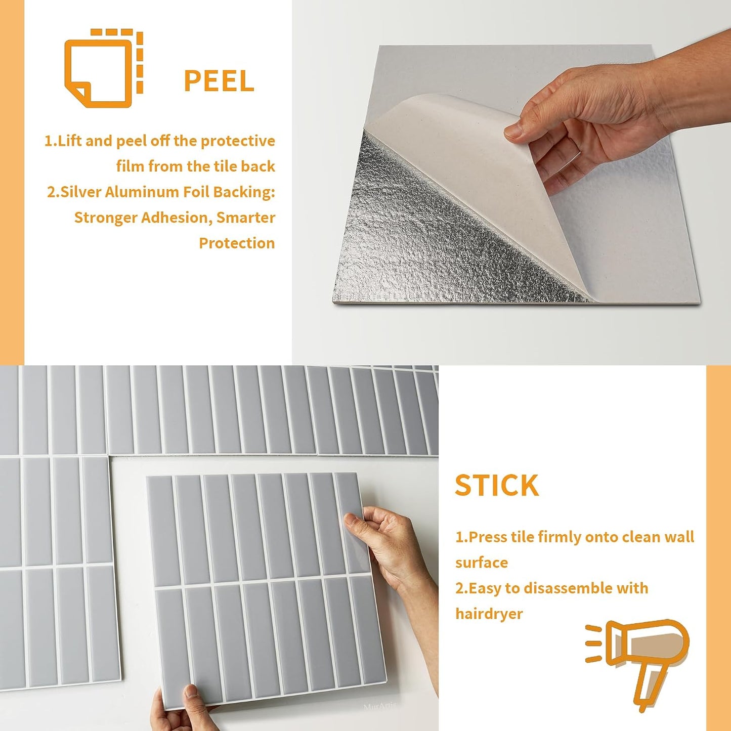 Peel and Stick Backsplash Tiles for Kitchen Bathroom - 10 Sheets 11.61" x 11.61" 3D Self Adhesive Wall Tiles Waterproof Hard PVC Ceramic Tile Easy DIY Installation Green