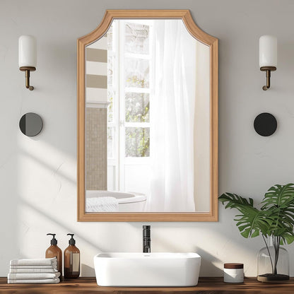 WallBeyond Full Length Mirror Wall Mounted 65"x22", Rustic Wooden Frame Floor Mirror, Large Full Body Mirror for Bedroom, Leaning or Hanging Against Wall, Natural
