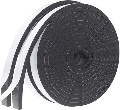 Weather Stripping Door Seal Strip for Doors and Windows, 1In x 1/8In x 33Ft x 2 Roll Foam Insulation Tape Self Adhesive,Sound Proof,Weatherstrip,Pipe Cooling, Air Conditioning Seal Strip - Colors A