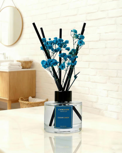 Reed Diffuser Set-Lemon Verbena Scent Fragrance Oil Diffuser with 6 Reed Sticks | Home & Bedroom Bathroom Decor,3.38 fl oz (100ml)