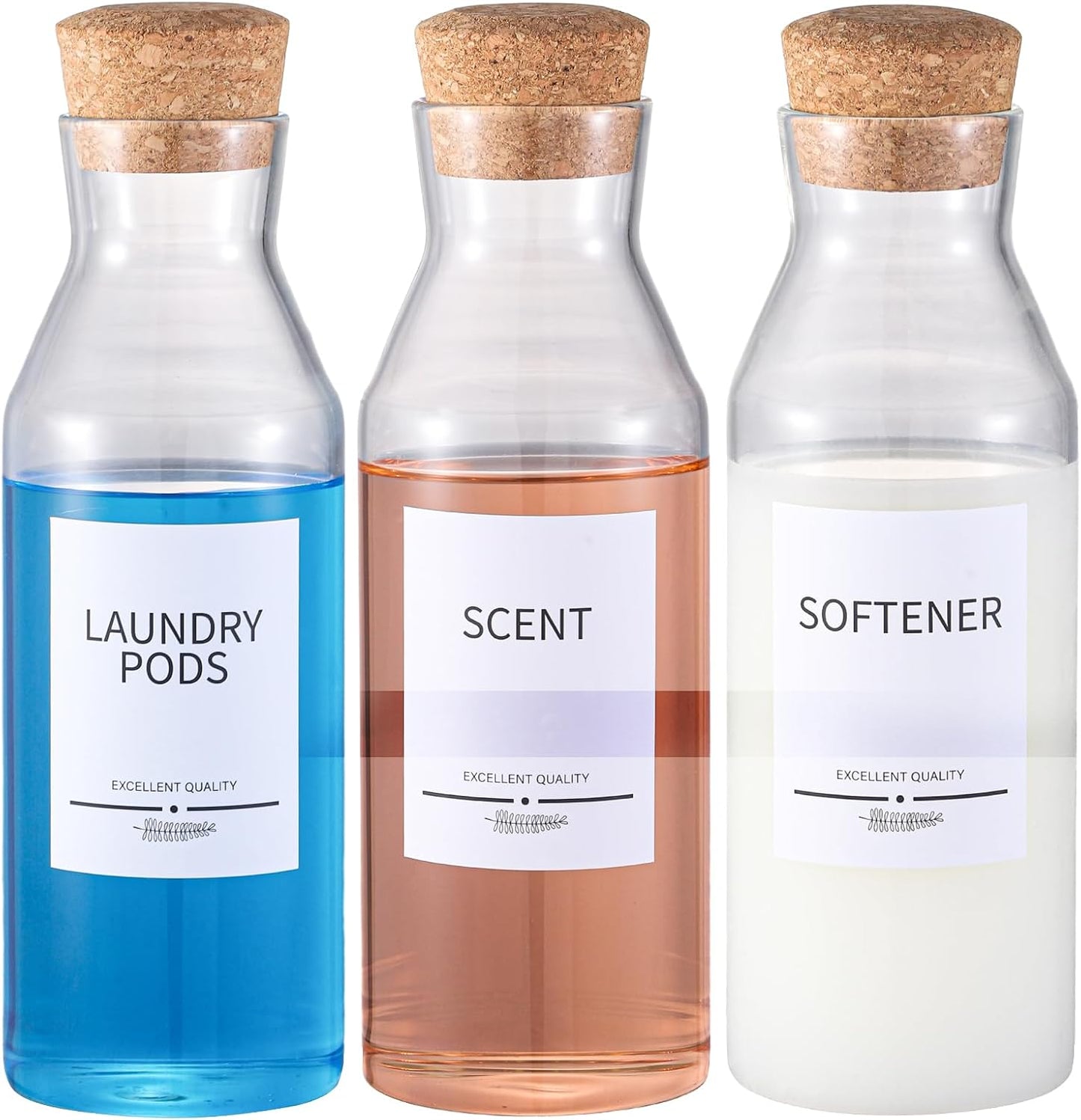 60oz Liquid Laundry Detergent Dispenser with Lables,Glass Laundry Detergent Dispenser,Laundry Detergent Container Laundry Liquid Dispenser