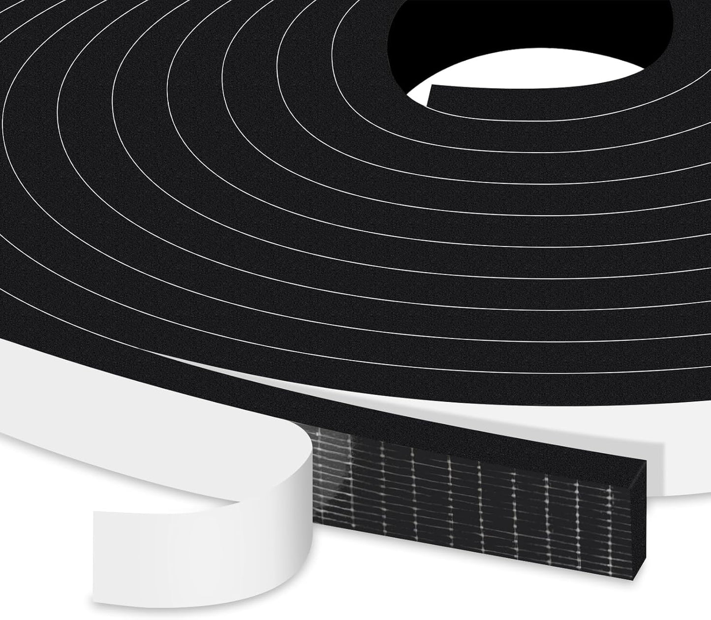 Strong Adhesive Weather Stripping, High Density Weatherproof Weather Stripping Door Seal Strip for Sliding Door, Windows,Noise-Reduction Foam Sealing Strip, White(1/2 in x 1/4 in x 13Ft) - Colors B