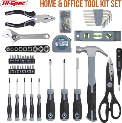 Hi-Spec Small Tool Kit Compact Set for Home and Office DIY, Green Mini Tool Box for Basic Household Repairs, Starter Toolkit in a Portable Toolbox Case.