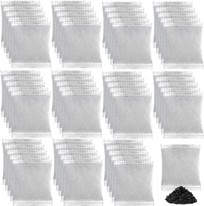 100Pack Natural Activated Charcoal Bags Strong Odor Absorber; 2g/Pack Small Air Purifying Bag for Closet or Car or Shoe ; Air Freshener and Moisture Absorbers for Home,Car,Closet,Shoe,Pets