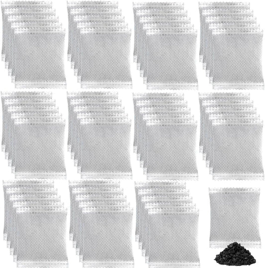 100Pack Natural Activated Charcoal Bags Strong Odor Absorber; 2g/Pack Small Air Purifying Bag for Closet or Car or Shoe ; Air Freshener and Moisture Absorbers for Home,Car,Closet,Shoe,Pets