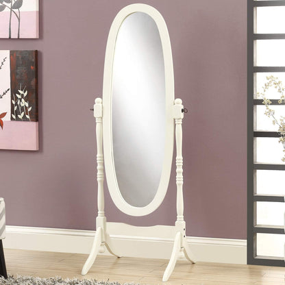 GTU Furniture Swivel Adjustable Full-Length Oval Wood Cheval Stand Floor Mirror(Pink)
