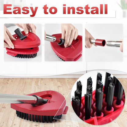 Mop Head Replacement, Base, Mop Handle for Ocedar RinseClean 2-Tank System, 2 Microfiber Mop Refills, Extendable Length 30-59" Mop Handle, Base and Scrubber for All Hard-surfaced Floor