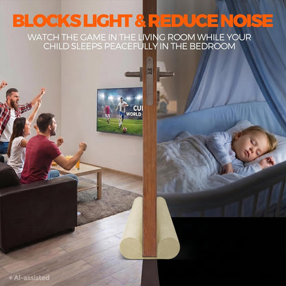 Holikme Door Draft Stopper Door Sweep Weather Stripping Noise Blocker Window Breeze Blocker Adjustable Draft Door Closers, Grey