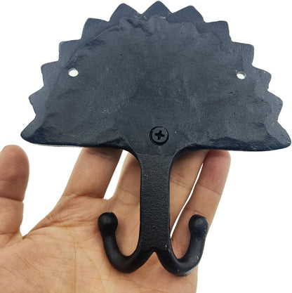 Coat Hooks Wall Mounted, Rustic Bat Key Hook Holder, Heavy Duty Decorative Black Wall Hooks for Mudroom, Towels, Hat Rack, Purse Hooks, Cast Iron Decorative ‎Antique Black Hooks