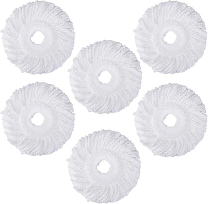 Spin Mop and Bucket System with180-Degree Rotating Head Telescopic Handle Dual Chamber Bucket Floor Cleaning Set with 3 Mop Refills Dual-Function Wringing Hand-Press and Foot-Pedal