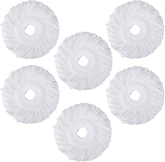 Spin Mop and Bucket System with180-Degree Rotating Head Telescopic Handle Dual Chamber Bucket Floor Cleaning Set with 3 Mop Refills Dual-Function Wringing Hand-Press and Foot-Pedal
