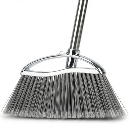 Outdoor Stiff Bristles Angle Broom Heavy Duty Sweeping Patio Broom with Long Handle for Garage Garden Commercial and Industrial