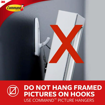 Command Bathroom Hook with Water-Resistant Strips, 1-Hook, 2-Strips, Organize Damage-Free