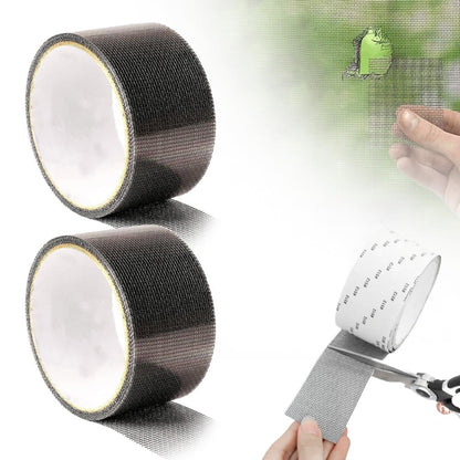 Screen Repair Tape,2in X 6.56 FT Window Screen Door Repair Kit,Screen Tape Mesh Repair,Strong Adhesive Fiberglass Mesh Patch Tape (Gray-1PC)