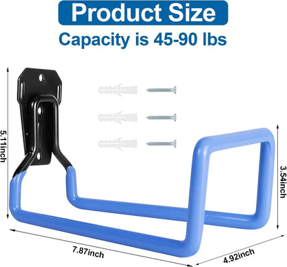 PeoMev 2pcs Heavy Duty Hose Hanger Garden Hose Storage Black Water Hose Holders for Outside Wall Mount Garden Hose Reel Hose Stand