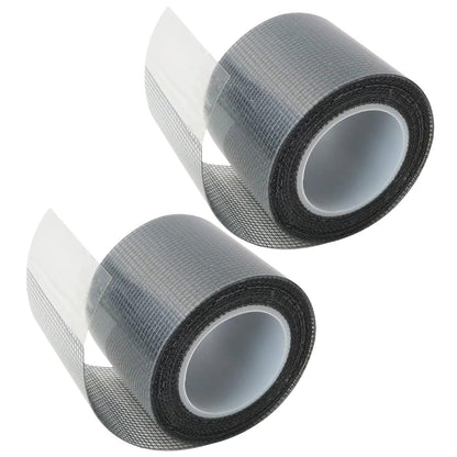 GRABOTE 2 Pack Black Window Screen Repair Tape, 2 in X 16.5 FT (360IN) Screen Repair Kit for Windows or Doors, Strong Adhesive Fiberglass Mesh Patch Tape