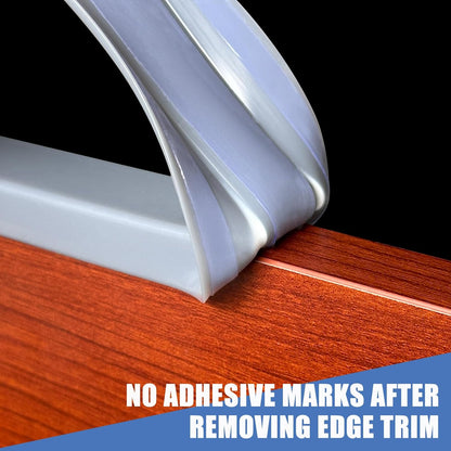 Slimline Cabinet Door Edge Protector, 3/4" Self Adhesive Peel and Stick Rubber Edge Guards, Flexible U Shaped Strips for Kitchen & Garbage Drawer Fronts, Edge Trims for Desks and Shelfves, Black, 10Ft