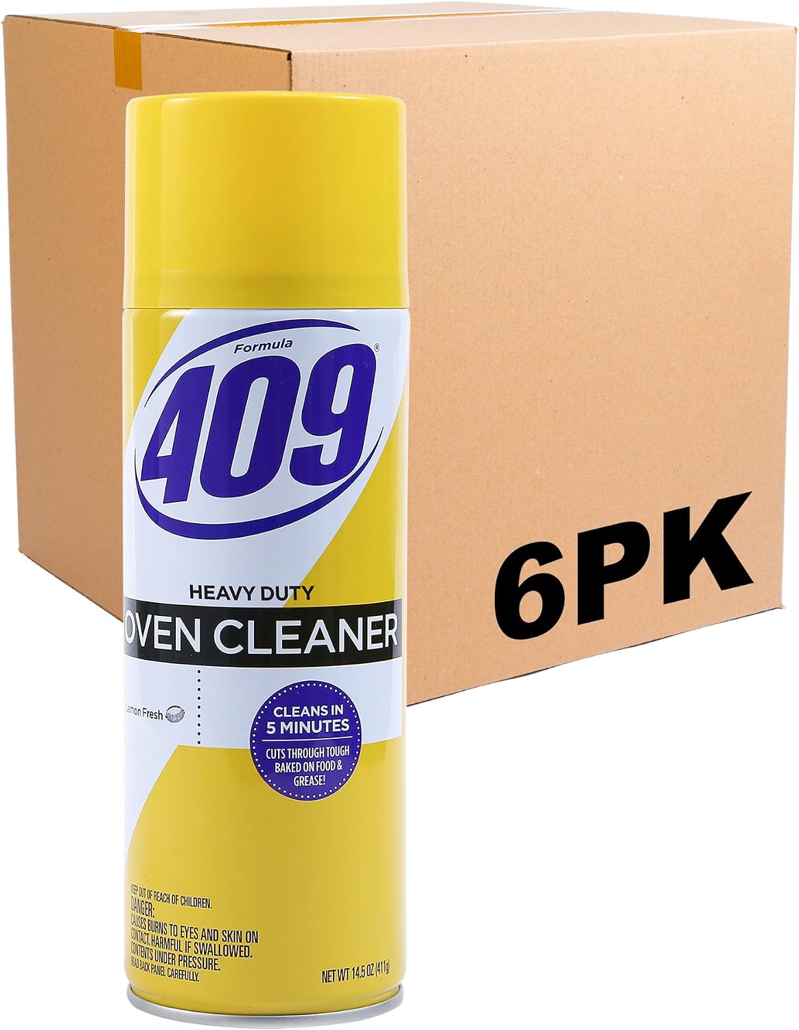 Formula 409 Heavy Duty Spray-On Oven Cleaner, Lemon Scent - Grill and Stove Top Cleaner Cuts Through Grease & Grime on Contact, A Powerful Clean You Can Trust, 14.5 Oz