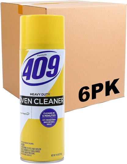 Formula 409 Heavy Duty Spray-On Oven Cleaner, Lemon Scent - Grill and Stove Top Cleaner Cuts Through Grease & Grime on Contact, A Powerful Clean You Can Trust, 14.5 Oz