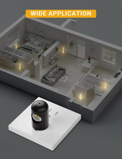 TSEXES Plug-in LED Night Lights,Dusk to Dawn Sensor,2700K,Bedroom, Hallway, Bedroom,Kitchen, Stairways, Non-Dimmable,6 Pack