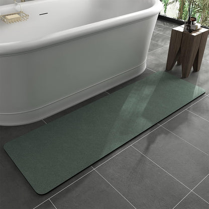 MontVoo -Bath Mat-Rubber Backing Non SlipThin Bathroom Rugs Fit Under Door- Quick Dry Absorbent Faux Suede Surface Grey Bathroom Floor Mats-Shower Rug for in Front of Bathtub Shower Gray 16x24
