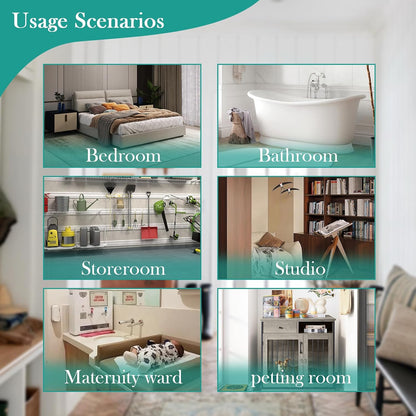 4-Shelf Over The Door Hanging Pantry Organizer, Behind The Door Storage Organizer, with Clear Plastic Pockets, for Bedrooms, Closets, Bathrooms, Small Apartments, College Dorms (Grey)