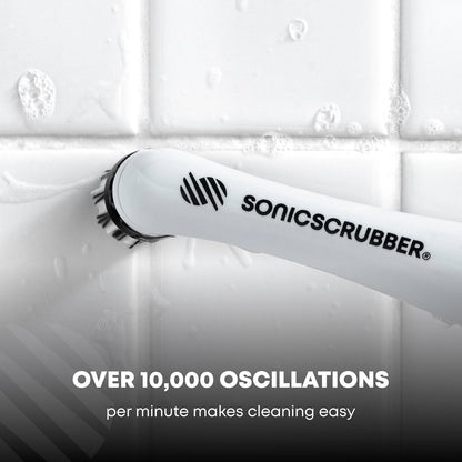 SonicScrubber Household Cleaning Brush Power Scrubber - Electric Spin Scrubber Brush for Home, Kitchen & Bathroom - Grout Cleaner & Removes Mould (Washing-Up System Spin Brush)