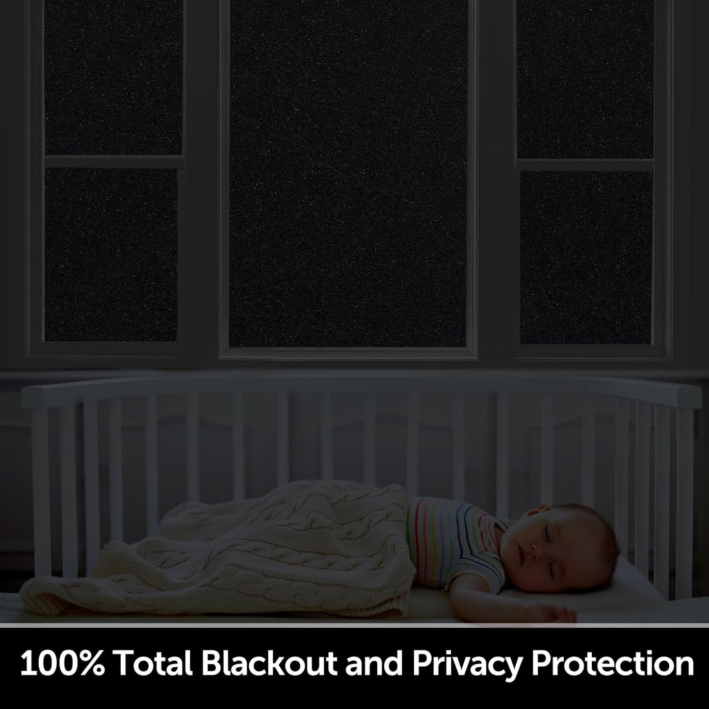 HIDBEA Frosted Window Privacy Film Heat Control UV Blocking, Static Cling Non-Adhesive Reusable Door coverings for Bathroom Home Office (Frosted 17.5 Inch x 6.5 Feet)