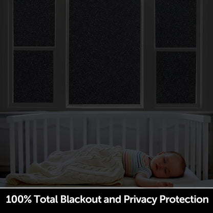HIDBEA Frosted Window Privacy Film Heat Control UV Blocking, Static Cling Non-Adhesive Reusable Door coverings for Bathroom Home Office (Frosted 17.5 Inch x 6.5 Feet)