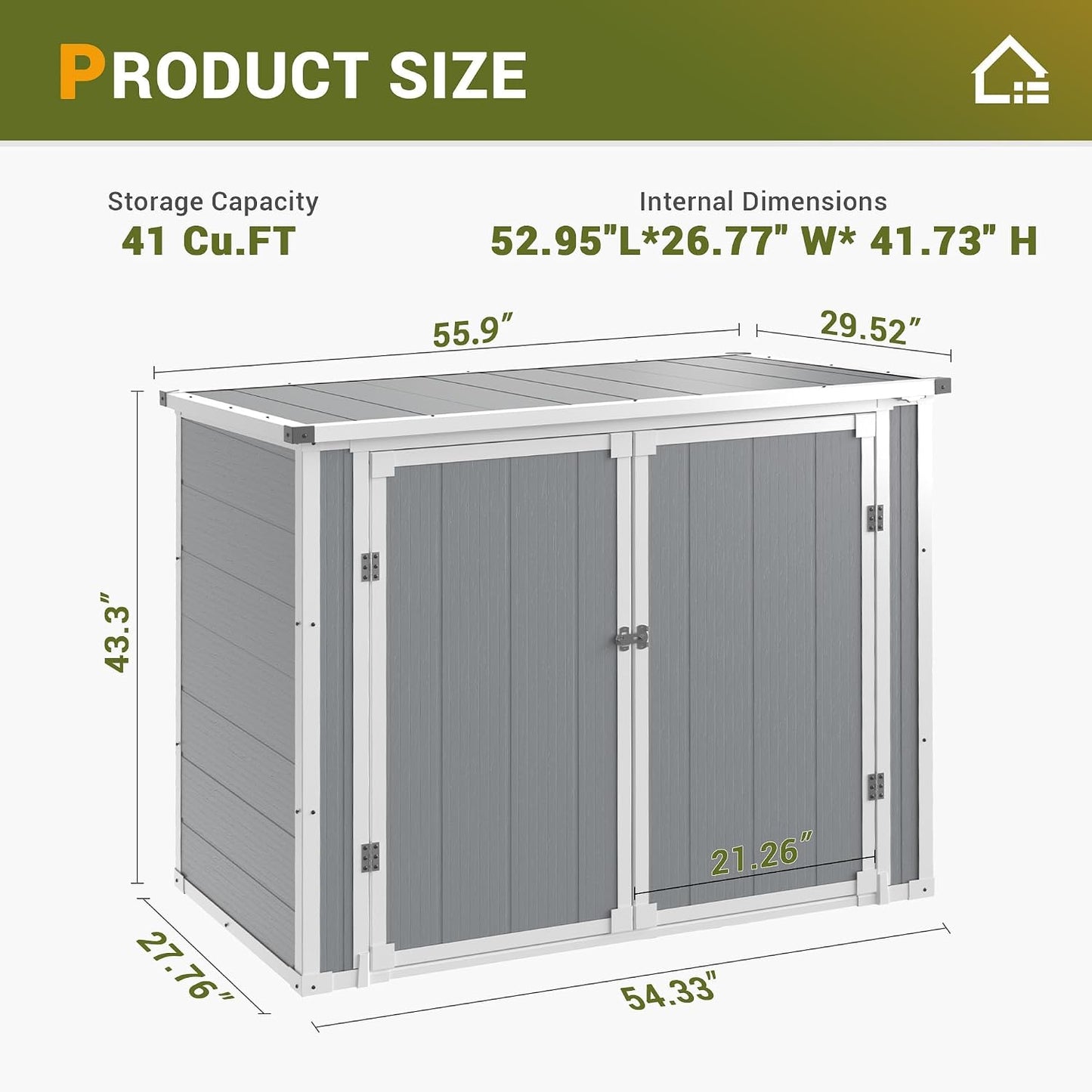 UDPATIO 120 Gallon Deck Box Outdoor Storage Box Lockable Waterproof Resin Indoor Outdoor Storage Container for Patio Cushions, Tools, Package Delivery Boxes for outside