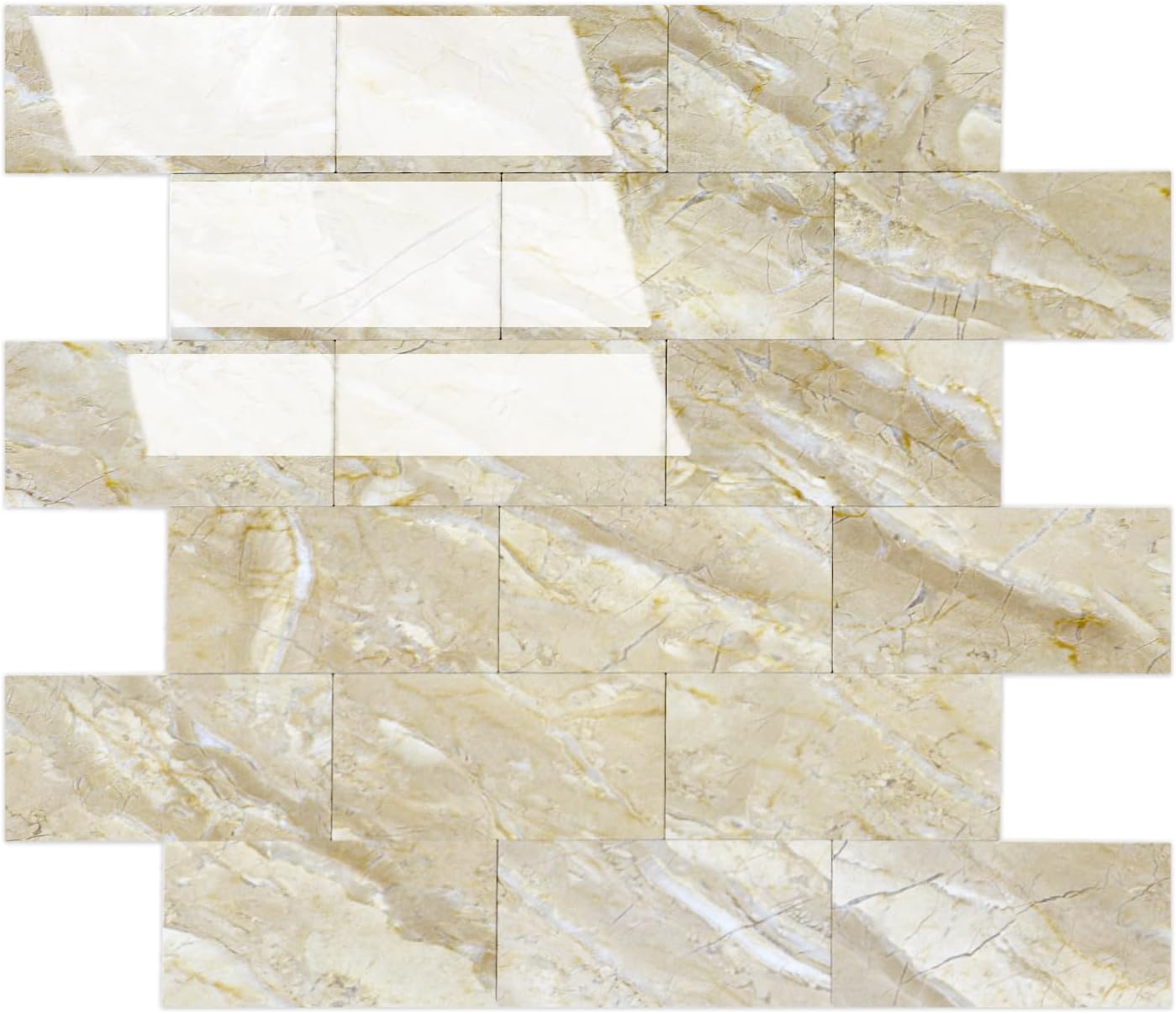 2026 New Upgrade Peel and Stick Backsplash Tile, Peel and Stick 11.34" X 11.57" Wall Tile for Kitchen, Bathroom, Fireplace, Laundry (Beige Ecru, 10 Packs)