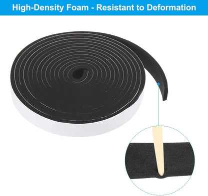 PATIKIL Weather Stripping Door Seal Strip, 3/8 Inch x 1/4 Inch x 32 Ft Self Adhesive Soundproof High Density Foam Tape Insulation for Door Window Air Conditioning, White - Colors B