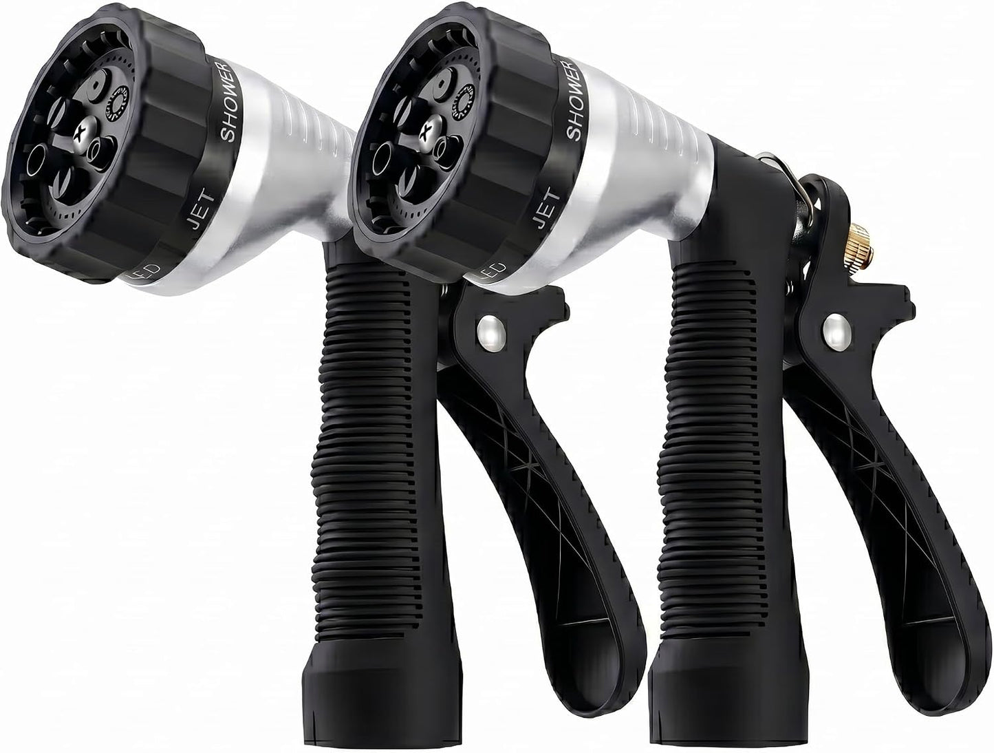 GREEN MOUNT Water Hose Nozzle Spray Nozzle, Metal Garden Hose Nozzle with Adjustable Spray Patterns, Perfect for Watering Plants, Washing Cars and Showering Dogs & Pets