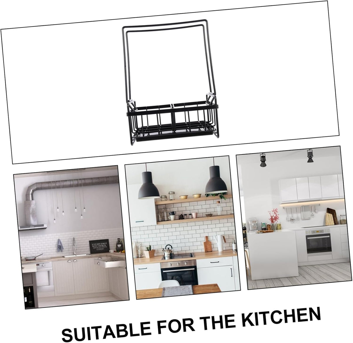IMIKEYA Wall-mounted Sponge Holder Draining Rack for Kitchen Convenient Shelf for Sponges Dishcloths and Cleaning Tools Easy Installation Space-saving Design White