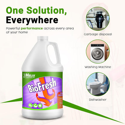 Enzyme Drain Cleaner & Deodorizer for Sink Drain, Showers, Septic Systems, Bathroom & Kitchen - Smell Remover for Fruit Fly Garbage Disposals, Dishwasher & Washing Machines - (32oz)