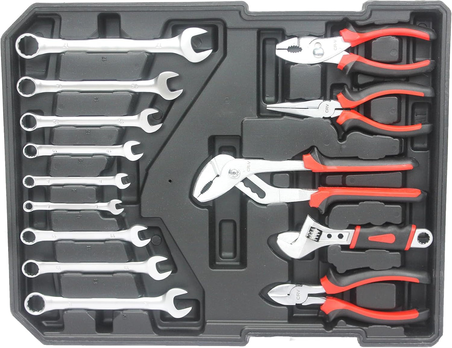 899pcs Home Repair Tool Set Kit for Men, Toolbox Storage Case with 4 Drawers, General Household Tool Kit with Rolling Tool Box, Tool Set Kit for Maintenance, Garden, Homeowner, Handyman,Silver Case