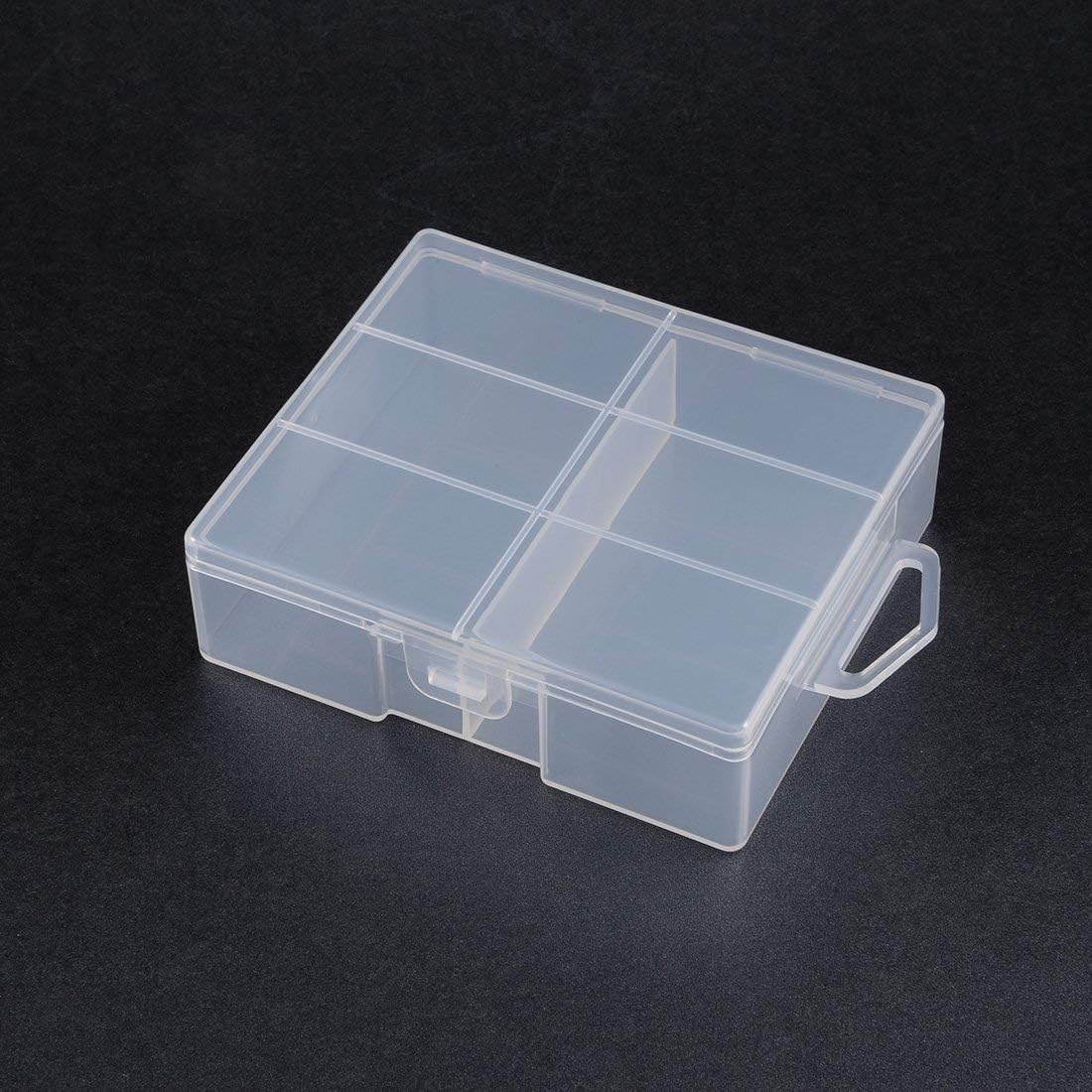 AA Battery Storage Box Organizer Holder Clear Plastic Case Container Portable-Holds 24xAA Batteries(2Pcs)