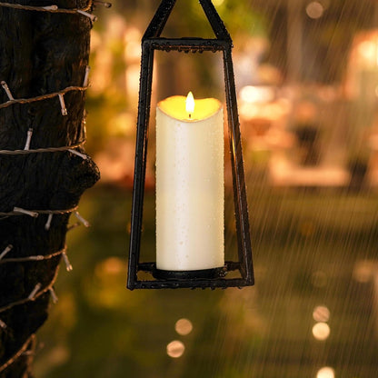 Homemory Dripping Wax Flameless Candles, Battery Operated Candles with Remote Control and Timers, LED Pillar Candles, Electric Fake Candles, 3" x 6", Set of 2