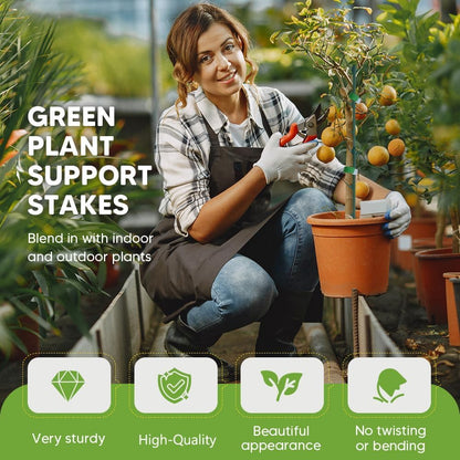 Plant Support Stakes for Climbing Plants, Stackable, Indoor Outdoor Use, Monstera Philodendron Pothos (10inch-10PCS)