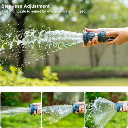 FANHAO Fireman Style Garden Hose Nozzle, Heavy Duty High Pressure Adjustable Sprayer, Leak-Proof Metal Fire Hose Sprayer Nozzle for for Car Washing, Patio Cleaning, Lawn & Pet Showering