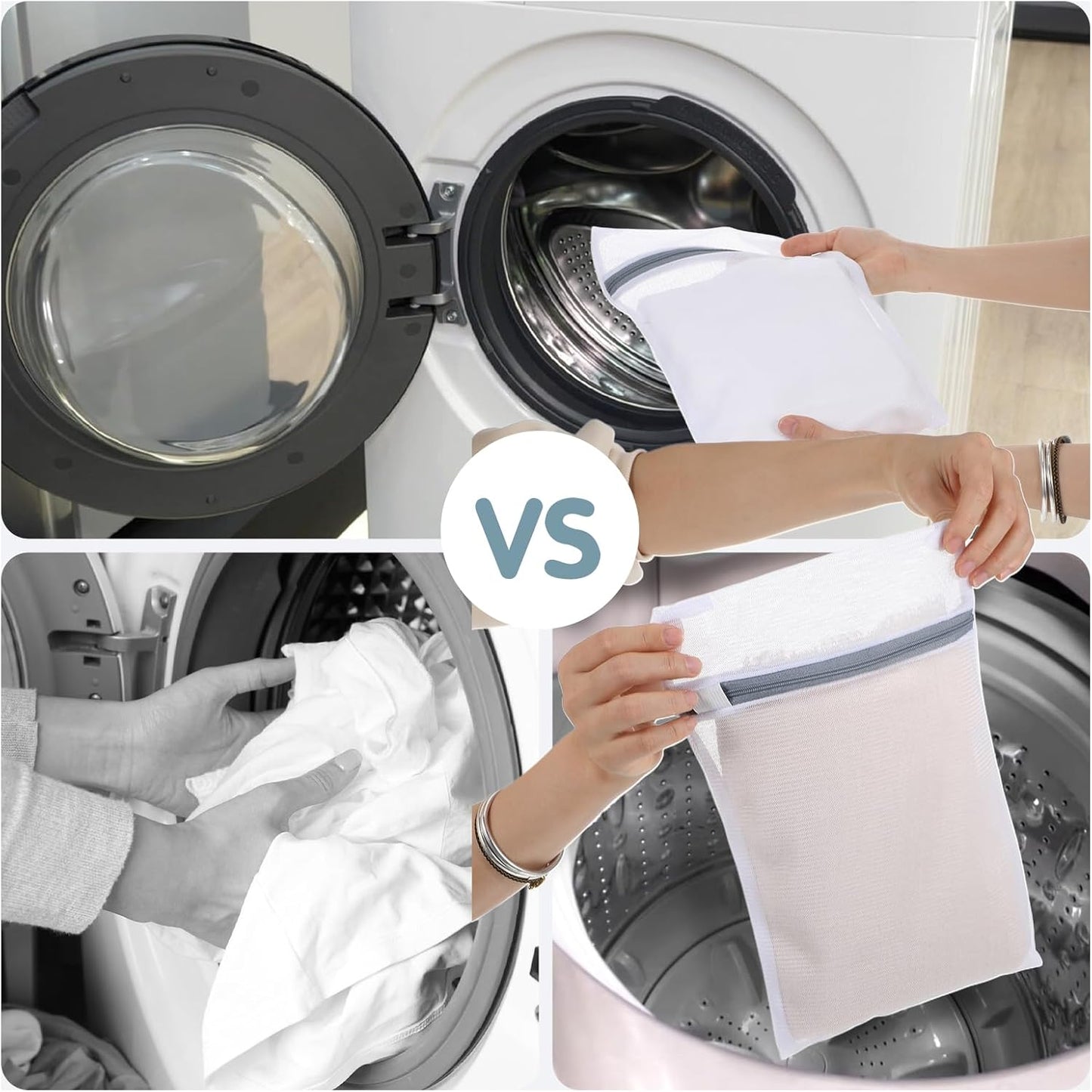 Ouligay 4 Pack Small Mesh Laundry Bags for Delicates 8x12 Inch Mini Lingerie Bags for Washing Delicates Small Bra Washing Bag for Delicate, Lingerie, Bra, Socks, Intimates and Underwear 20x30cm