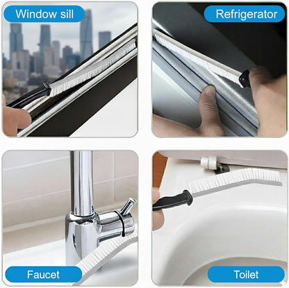 Crevice Cleaning Brushes Set 5 Pack, Small Grout and Gap Cleaner Brushes for Shower, Tile, Toilet, Kitchen and Bathroom, Narrow Scrub Brushes for Household Use and Deep Cleaning White
