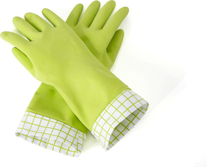 Full Circle Splash Patrol Natural Latex Cleaning Gloves Large - Eco-Friendly, Durable, Kitchen, Bathroom, Household Cleaning - Gray