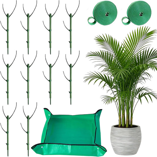 10 Pack Stackable Monstera Plant Support Stakes,for Indoor Outdoor Climbing Plants Stem Support - Durable Trellis Garden Poles, Garden Stakes for Pothos, Philodendron & Vine Plants