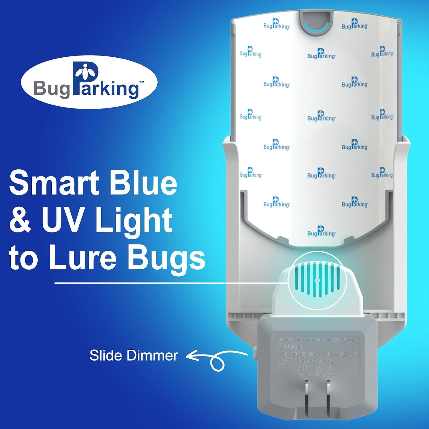 Flying Insect Trap, Plug-in UV Light for Gnats, Fruit Flies and Houseflies, Silent Sticky Catcher for Indoor Use, 1 Device & 3 Refills