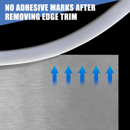 Slimline Cabinet Door Edge Protector, 3/4" Self Adhesive Peel and Stick Rubber Edge Guards, Flexible U Shaped Strips for Kitchen & Garbage Drawer Fronts, Edge Trims for Desks and Shelfves, Black, 10Ft