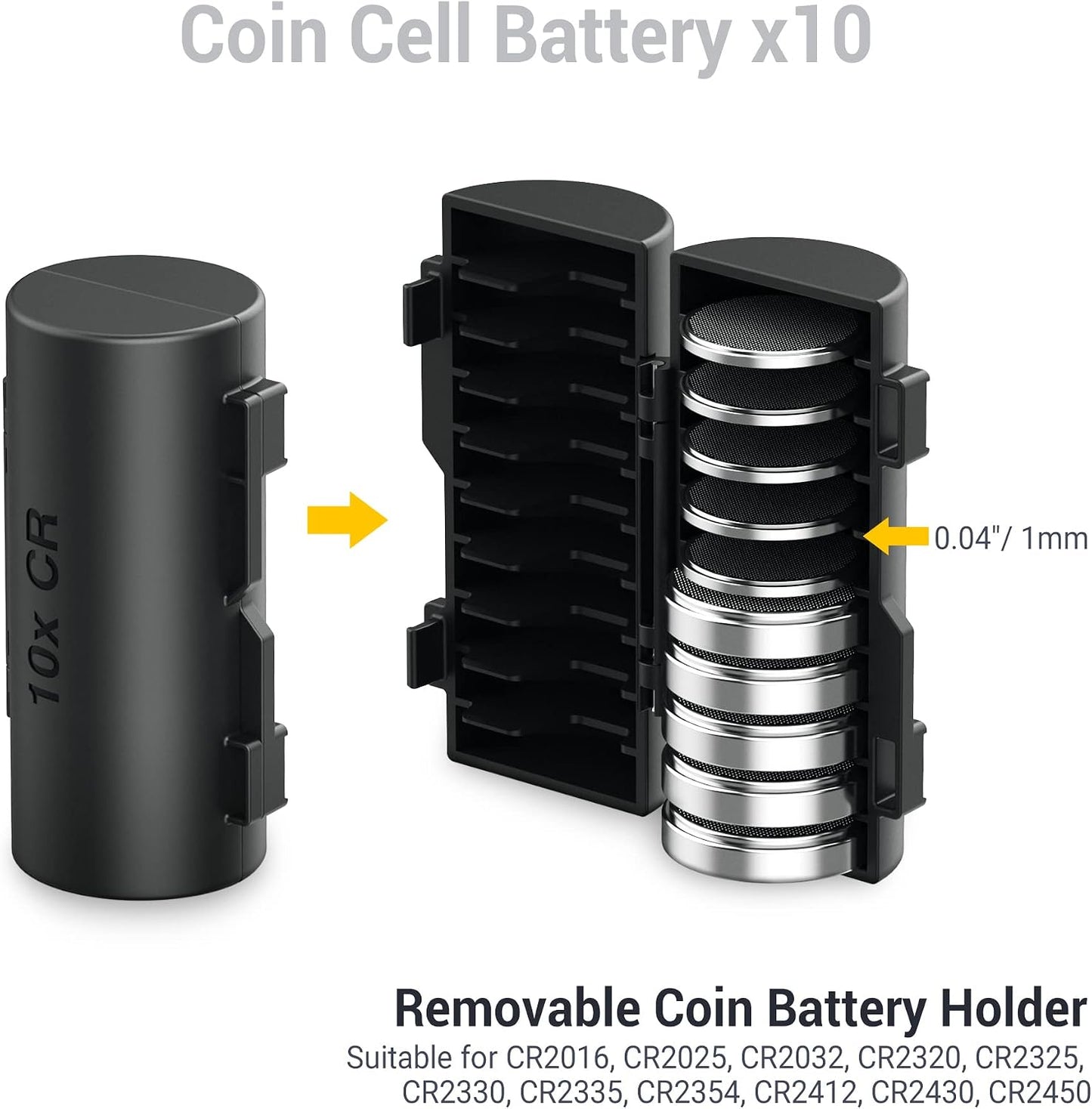 24 Slots CR2 CR123 CR123A Lithium Battery Organizer Case, IP67 Waterproof Hard Case for CR17345/CR16340/CR18350/CR15270(CR2) Explosionproof Batteries Storage Holder for Household Outdoor Camping